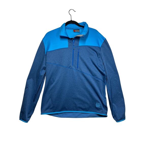 Atomic Cliffline Microfleece Zip Men's Thermal Midlayer Zip Neck Blue Skiing XL - Picture 1 of 12